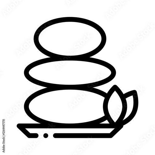 Photography zen stones line icon