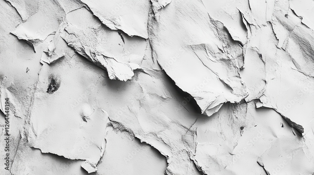 Obraz premium Cracked plaster wall texture; monochrome background; design element
