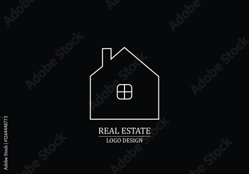 minimal home / house logo, Air bnb, real estate logo