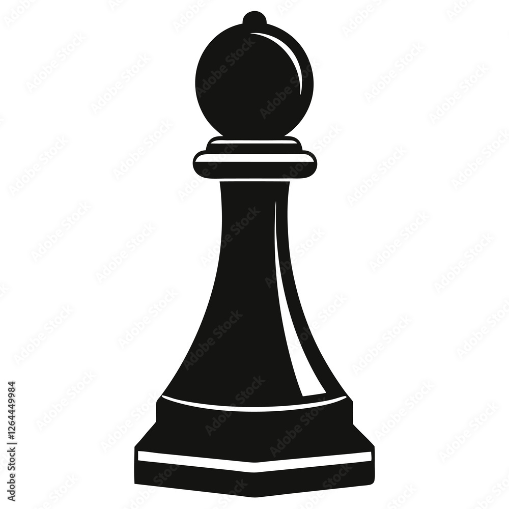 silhouette vector of a chess pawn