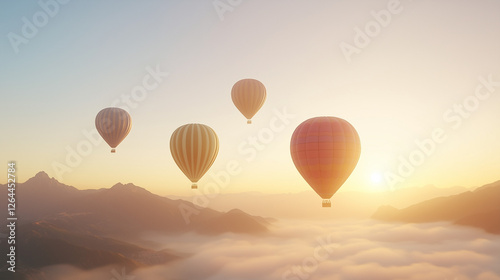 Hot Air Balloons Soaring Ab...