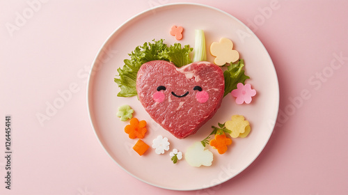Heart-Shaped Steak Meal: A ...