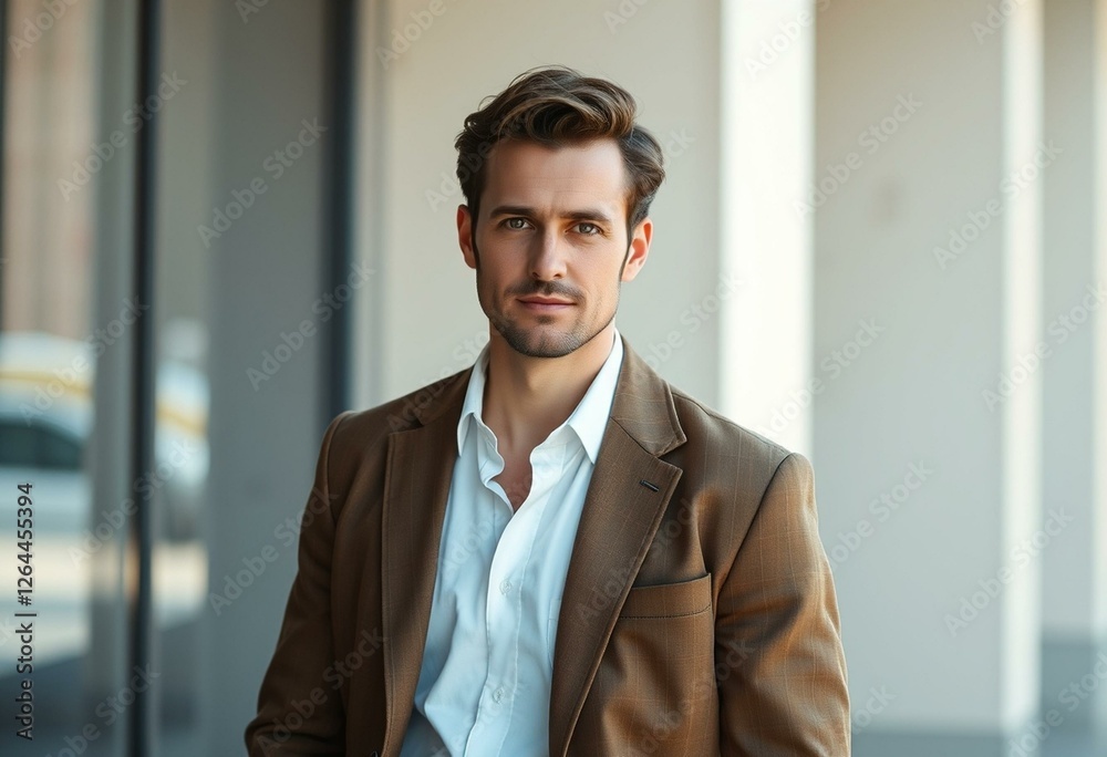Photorealistic portrait of a man in natural light Photorealistic portrait of a man in natural light
