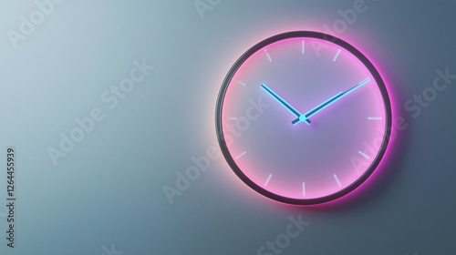 Neon Clock: A minimalist mo...