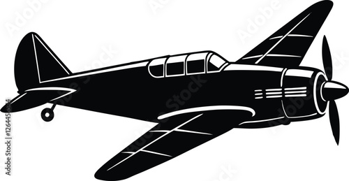 Silhouette vector of plane