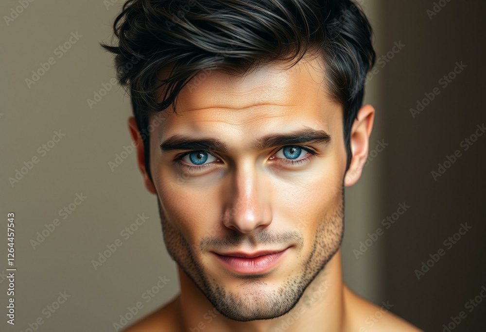 Obraz premium Glamorous man portrait with focus on eyes