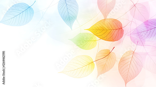 Colorful Translucent Leaves Abstract Design Beautiful Backdrop for Elegant Artistic Concepts photo