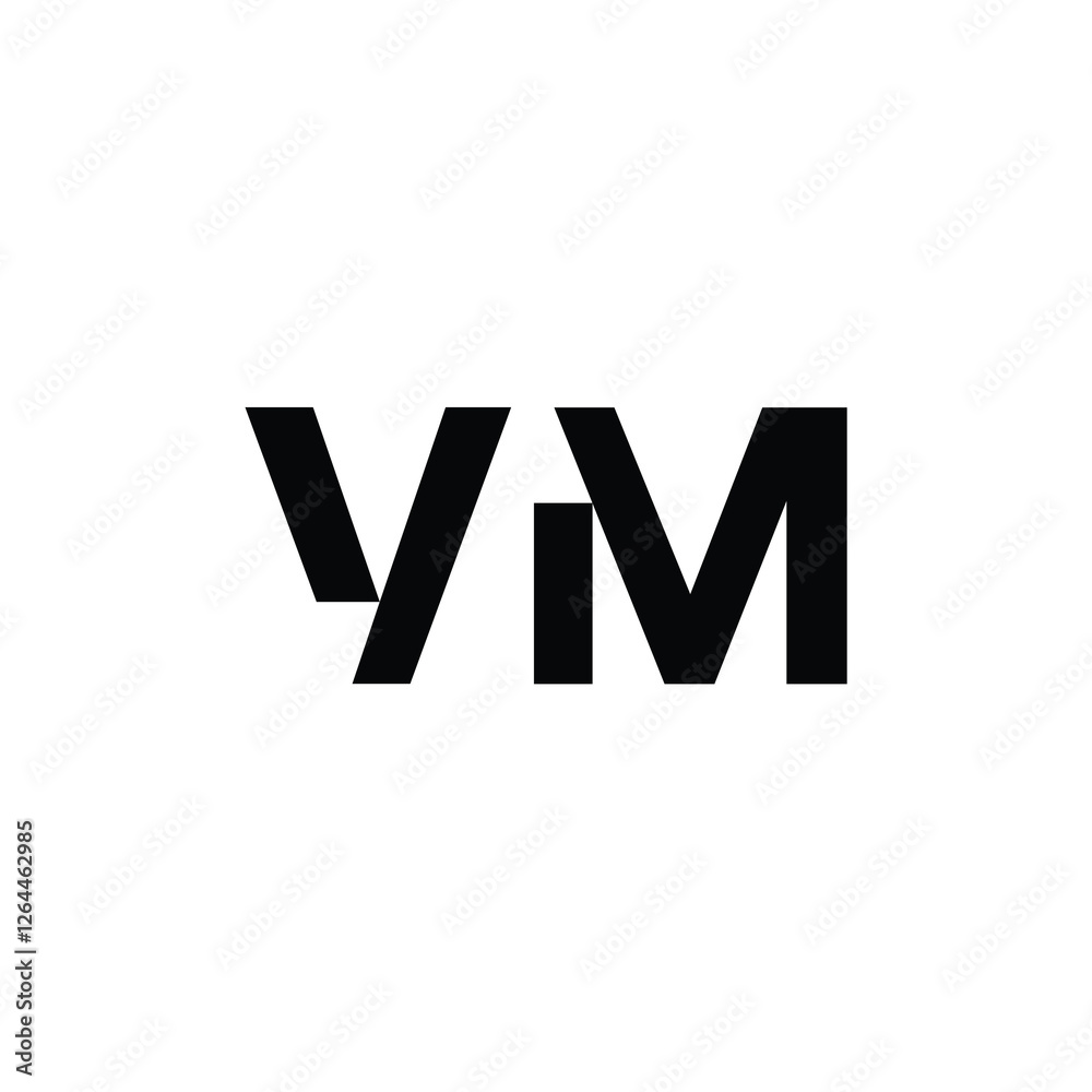 VM monogram logo design letter text name symbol monochrome logotype alphabet character simple logo VM monogram logo design letter text name symbol monochrome logotype alphabet character simple logo