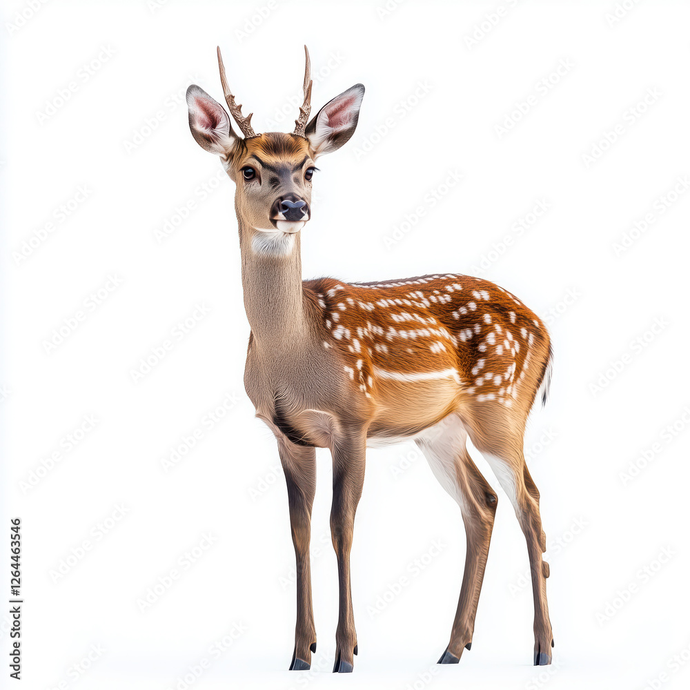 Fototapeta premium Deer isolated on white background.