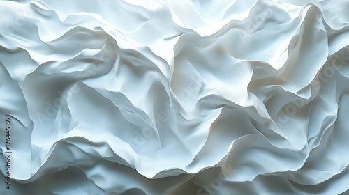 Abstract White Background Paper Texture for Minimalist Design Presentation. White Fabric Creases