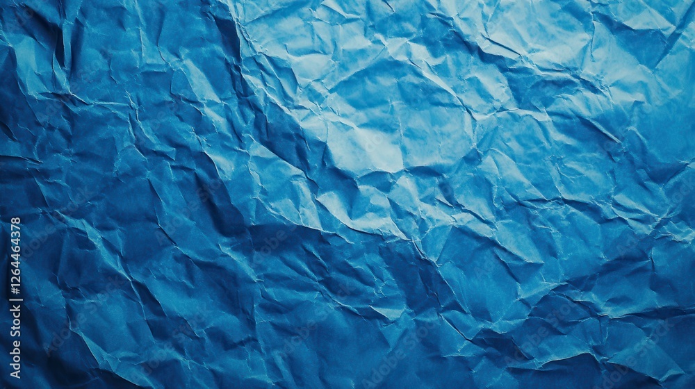 Obraz premium Crumpled Blue Paper Texture Background (4)