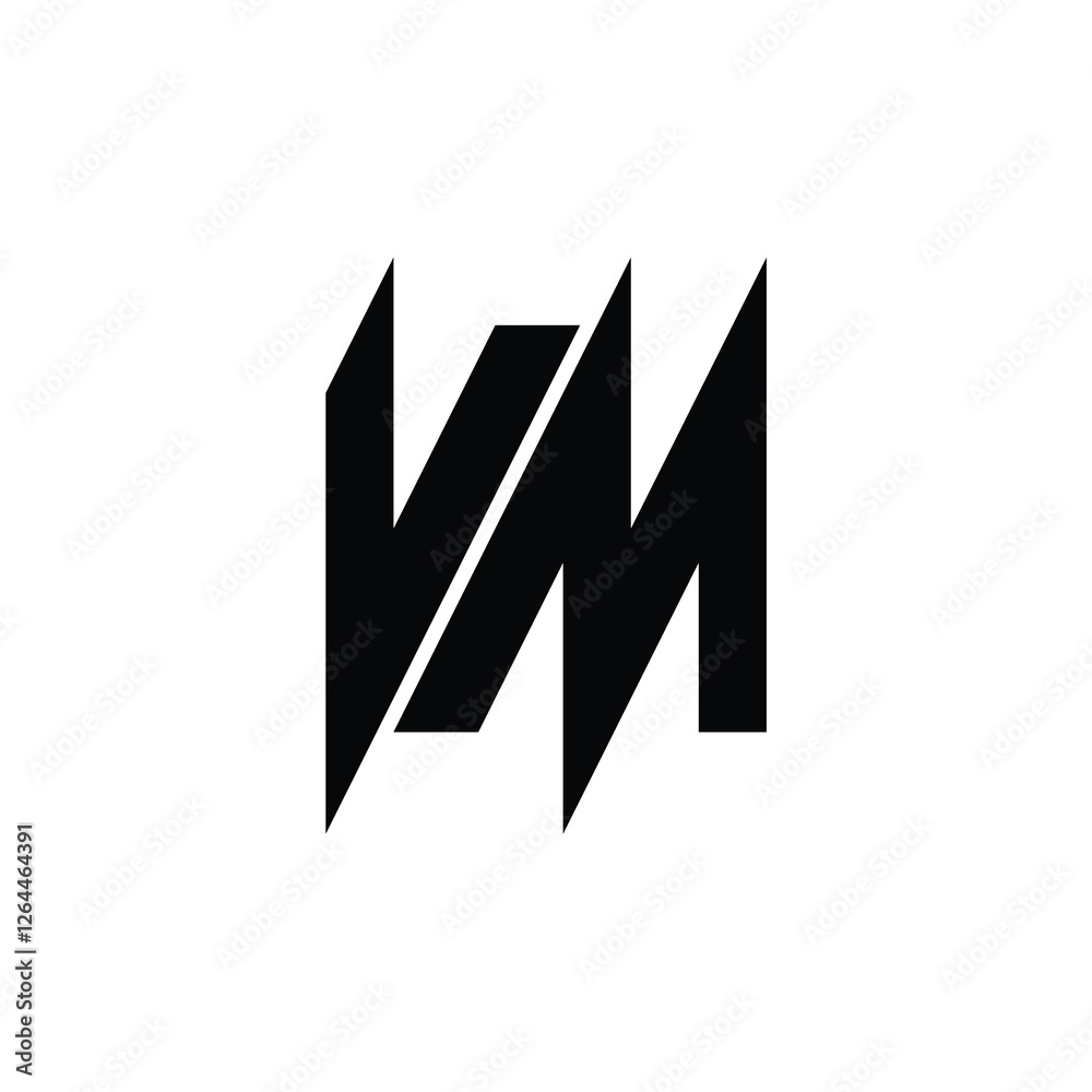 VM monogram logo design letter text name symbol monochrome logotype alphabet character simple logo VM monogram logo design letter text name symbol monochrome logotype alphabet character simple logo
