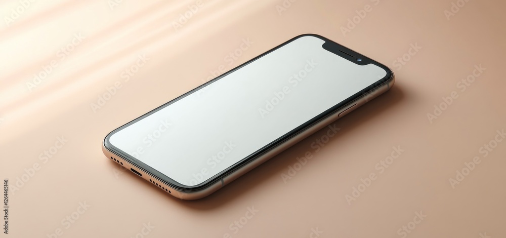Elegant Smartphone Mockup: A Clean, Minimalist Design on a Peach Background Elegant Smartphone Mockup: A Clean, Minimalist Design on a Peach Background