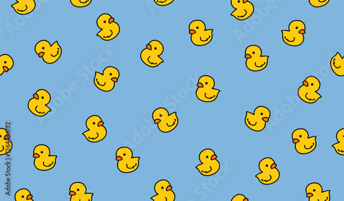 Cute duck pattern background vector design