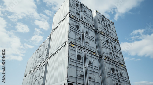 Stack of Shipping Container...
