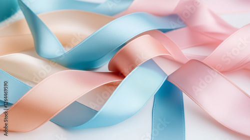 Pastel Ribbon Abstract: A d...