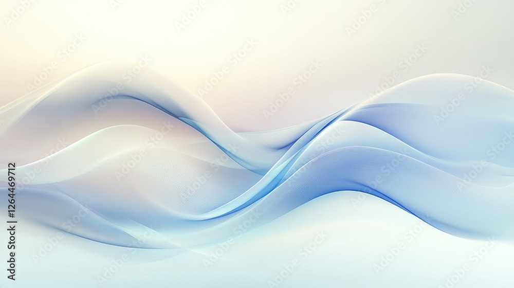 Fototapeta premium Banner with gentle digital waves in the middle.