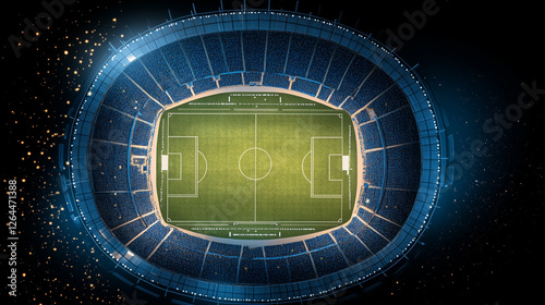 Stadium Night Game: An aeri...