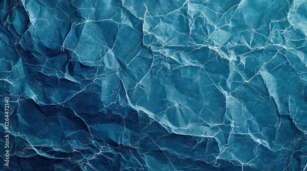 Obraz premium Crumpled Blue Paper Texture Background Design (11)