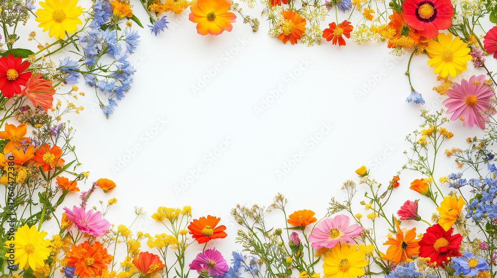 Obraz premium 春, フレーム, チューリップ, 花, とぶ, 花束, チューリップ, 自然, ピンク, 花, フレーム, フローラル, 全盛期, 美しさ, 咲く, 植える, 葉, 境界, 植物, まとまる, イースター, バレンタイン, 愛, 日, 黄色, ベクター