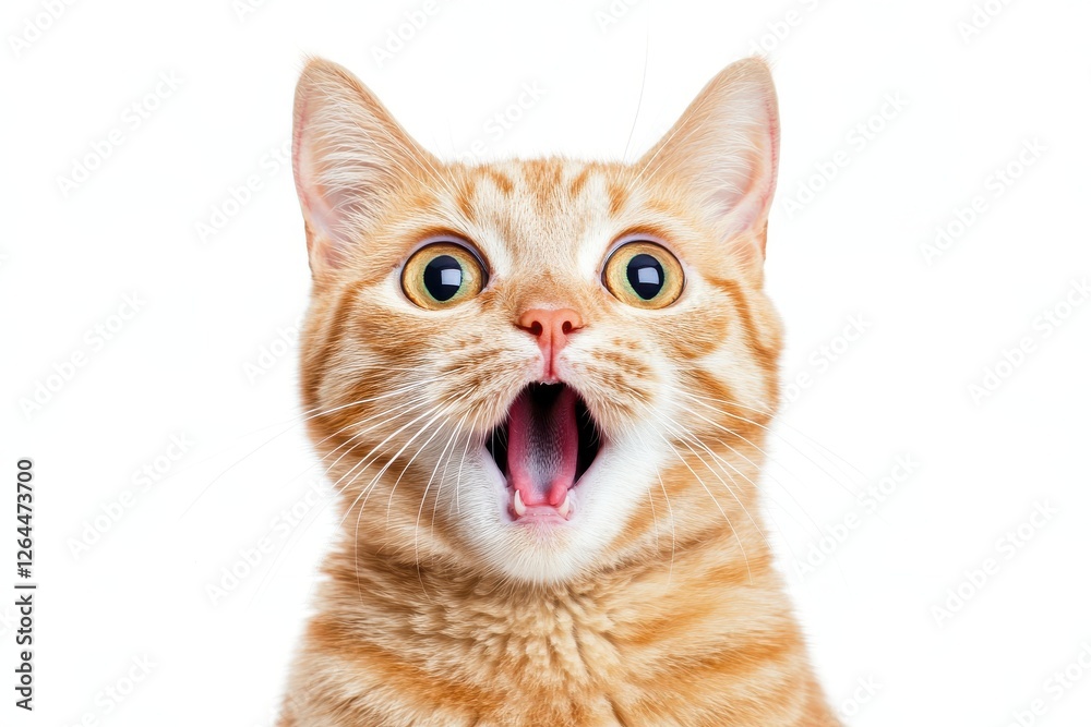 Crazy surprised dog isolate on white background Crazy surprised dog isolate on white background