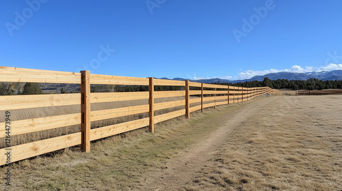 Wooden Fence in a Rural Lan...