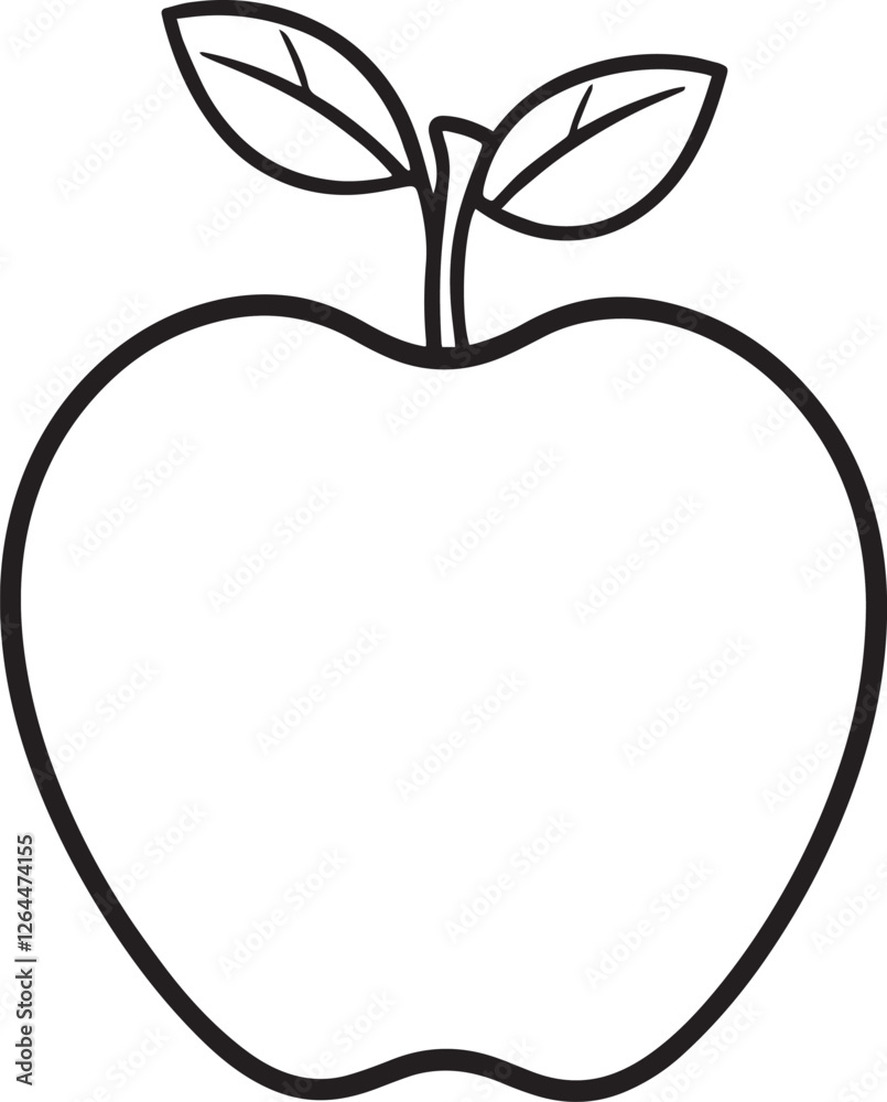 apple outline sketch vector. Hand drawn apple linear illustration. Monochrome silhouette for coloring book. apple outline sketch vector. Hand drawn apple linear illustration. Monochrome silhouette for coloring book.