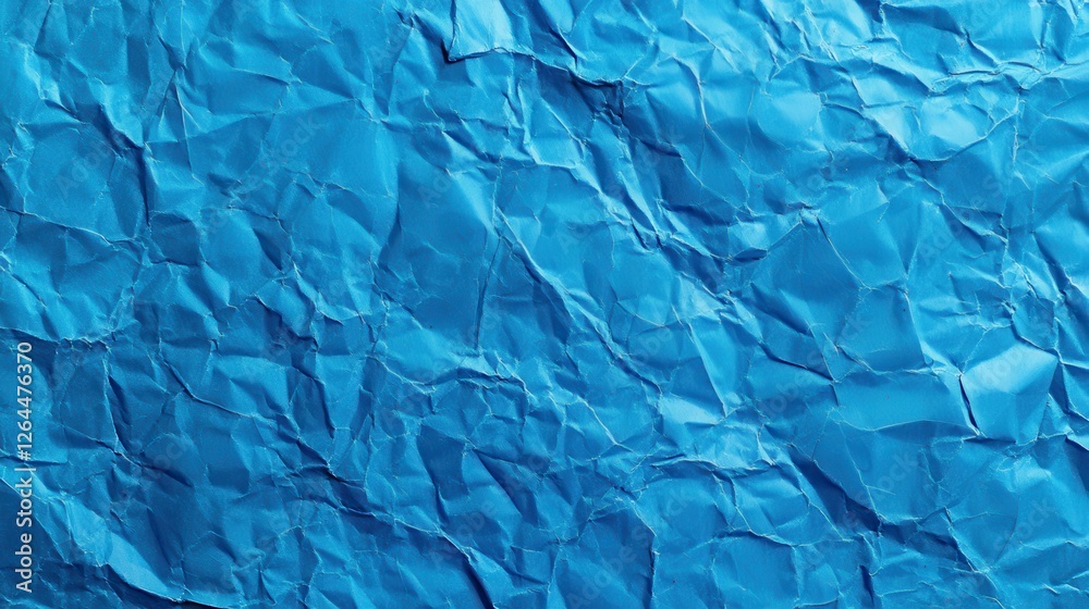 Obraz premium Crumpled Blue Paper Texture Background Design (32)