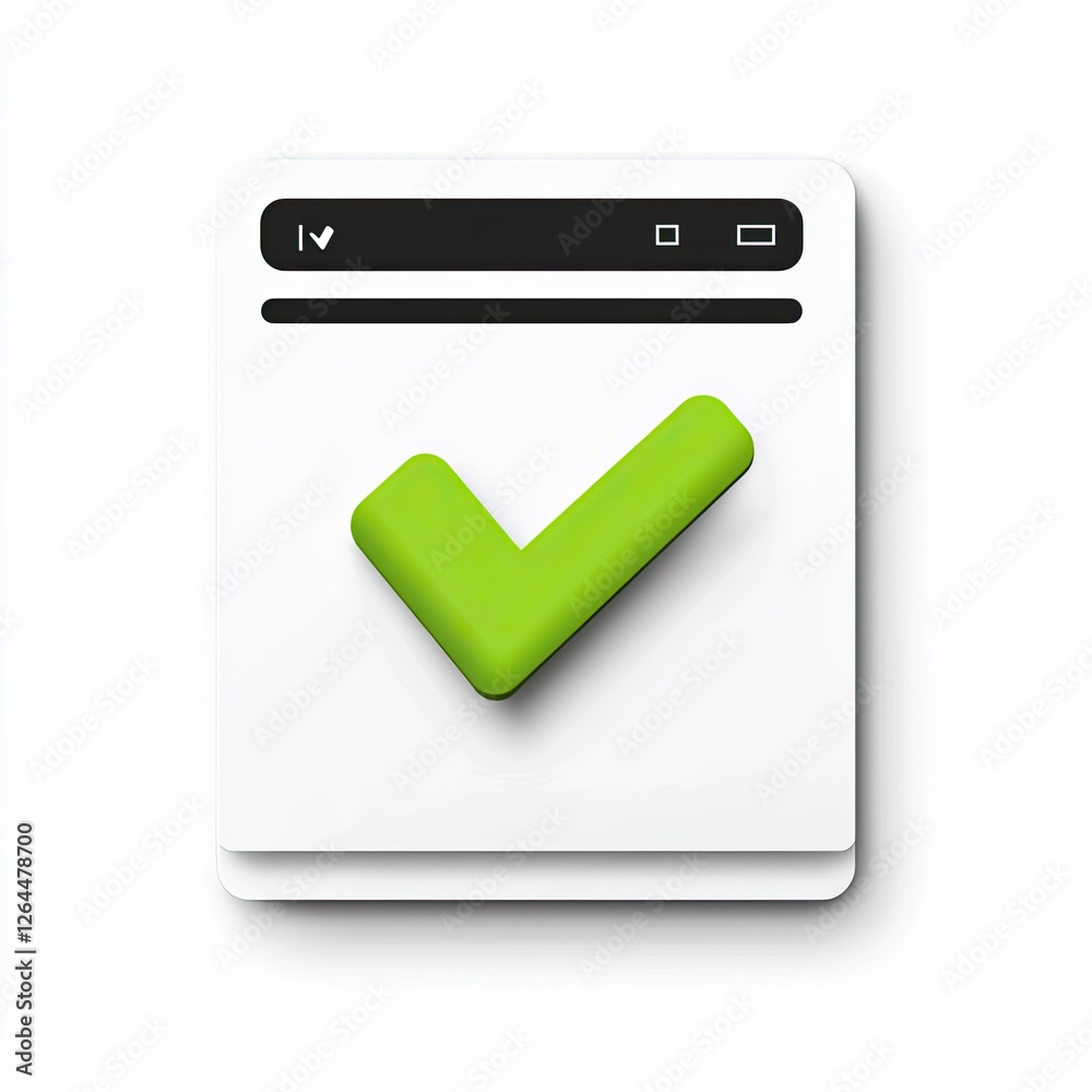 Webpage Validation Icon on White Background Webpage Validation Icon on White Background