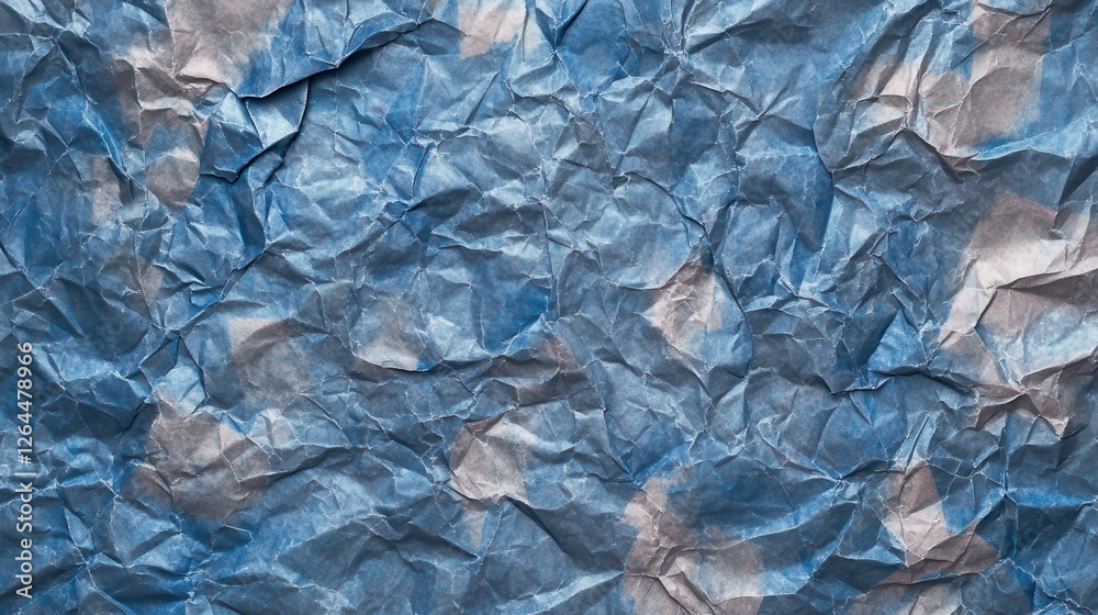 Obraz premium Crumpled blue paper texture background design (46)
