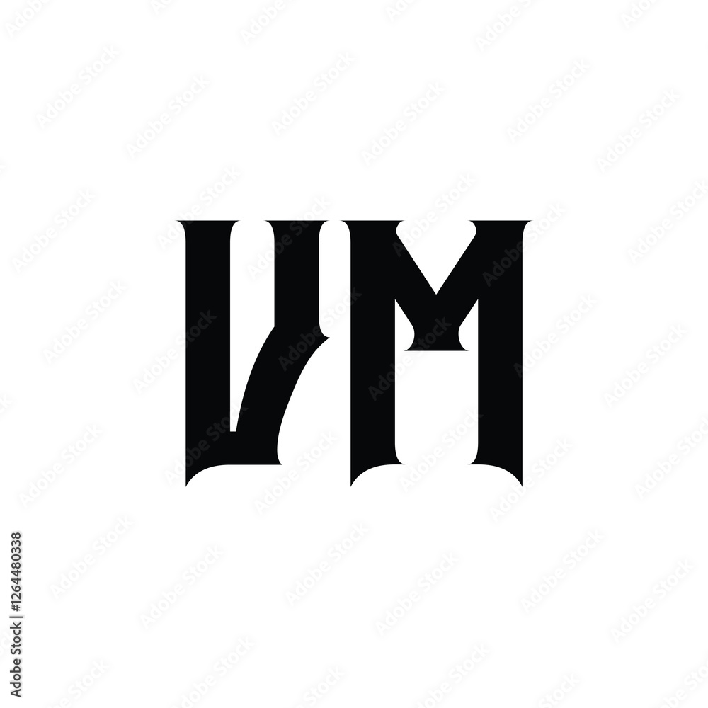 VM monogram logo design letter text name symbol monochrome logotype alphabet character simple logo VM monogram logo design letter text name symbol monochrome logotype alphabet character simple logo