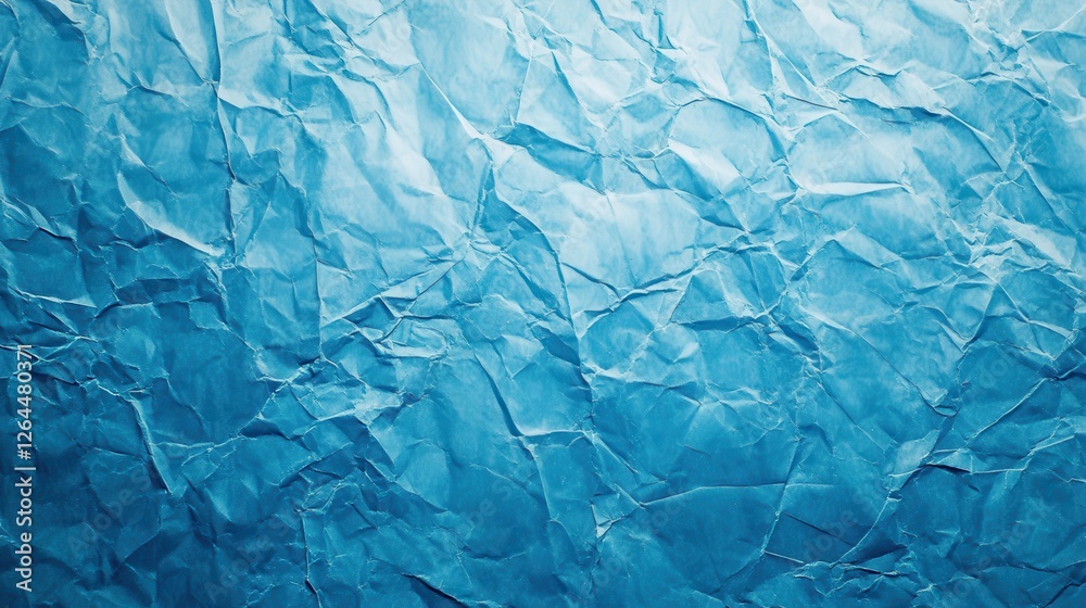Obraz premium Crumpled Blue Paper Texture Background Design (58)