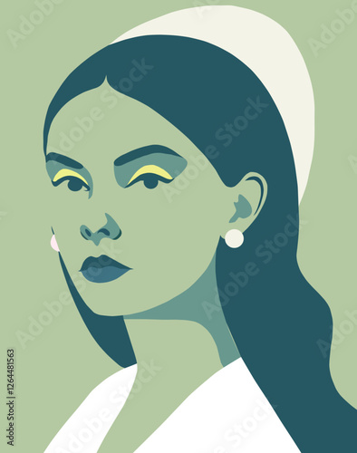 Nurse vector illustration green background