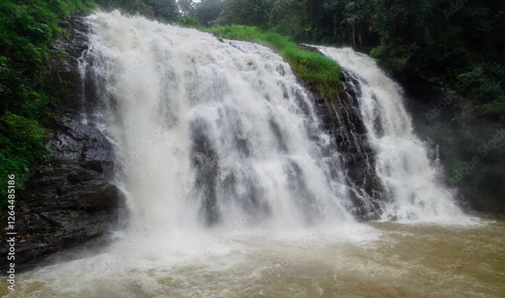 Abbey Falls in Coorg Kodagu is a waterfall located near Madikeri. The waterfall is more majestic during monsoons. Abbey Falls in Coorg Kodagu is a waterfall located near Madikeri. The waterfall is more majestic during monsoons.