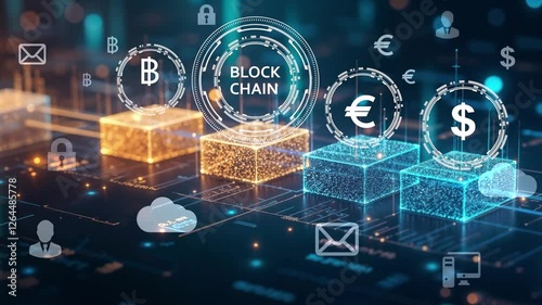 Blockchain and Cybersecurity in Digital Finance Secure Transactions and Decentralized Currency Network.4k video