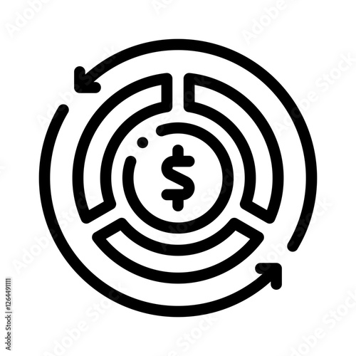 investment return line icon