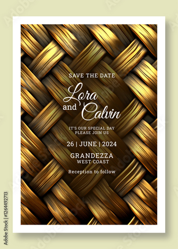 Abstract wedding invitation template, luxury golden pattern, business brochure template, flyer design, universal background, versatile vector background, creative brochure template, party invitation