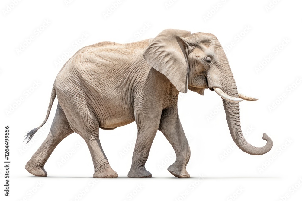 Fototapeta premium Walking elephant wildlife animal mammal.