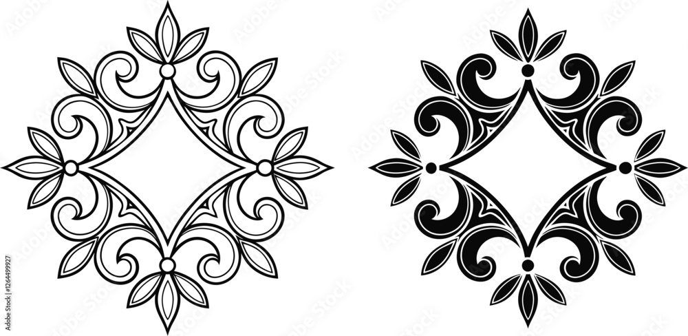 Ornate Floral Frame Designs Elegant Black and White Ornaments Ornate Floral Frame Designs Elegant Black and White Ornaments