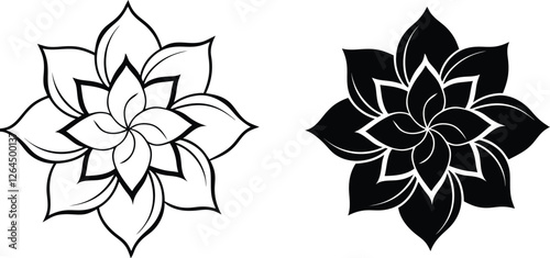 Floral Mandala Designs Black and White Tattoo Flower Art