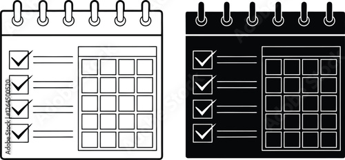Checklist Calendar Planner Schedule, Tasks, and Deadlines