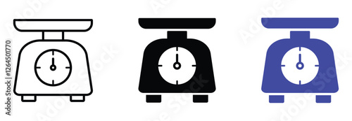weighing scale icon set. weighing machine sign. utility weighing scale. scale symbol for mobile app, ui and website. vector illustration on transparent background
