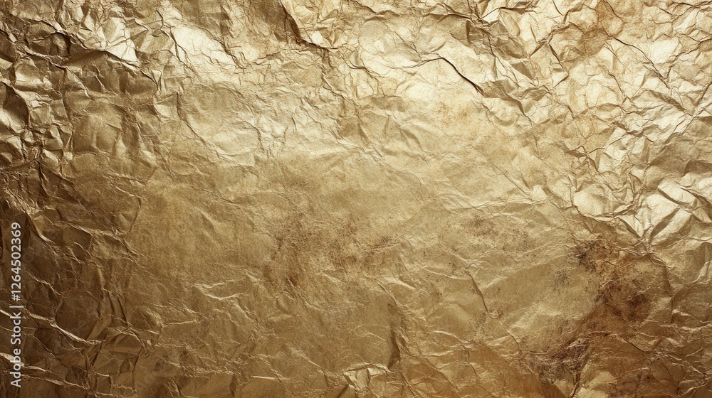 Fototapeta premium Crumpled gold foil texture background design (2)