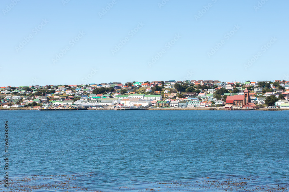 Obraz premium The capital of the Falkland Islands, Port Stanley,