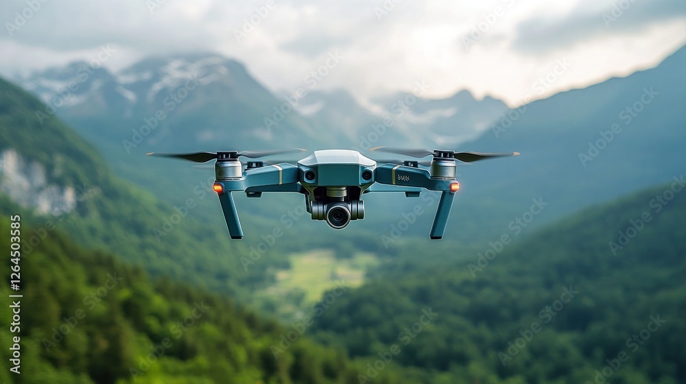 Drone Flight Over Majestic Mountains: Aerial Photography in Nature Drone Flight Over Majestic Mountains: Aerial Photography in Nature