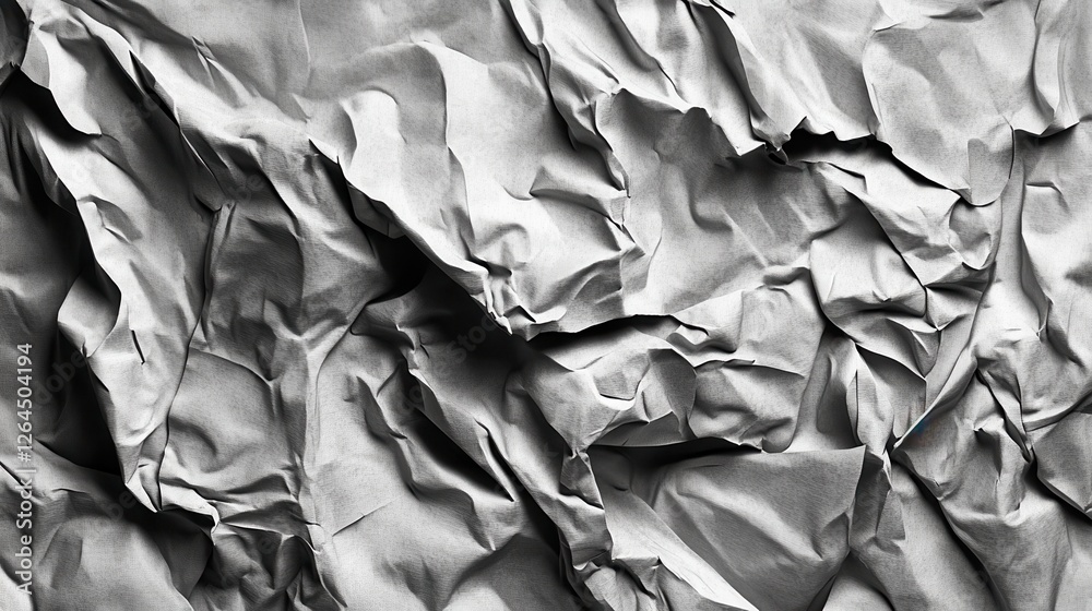 Obraz premium Crumpled Grey Paper Texture Background