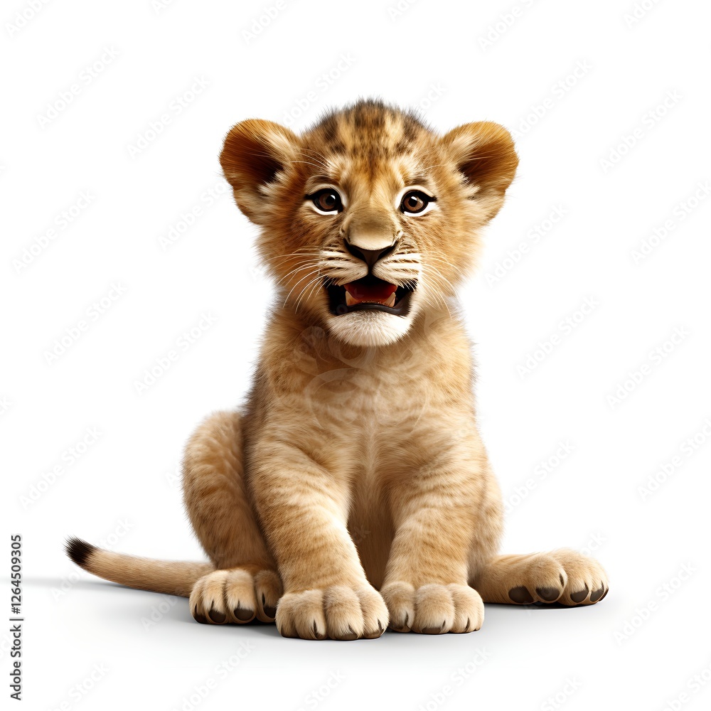 Lion Cub Portrait: A captivating portrait of an adorable lion cub, its playful expression and wide, innocent eyes will melt your heart. The cub's soft fur, charming demeanor. Lion Cub Portrait: A captivating portrait of an adorable lion cub, its playful expression and wide, innocent eyes will melt your heart. The cub's soft fur, charming demeanor.