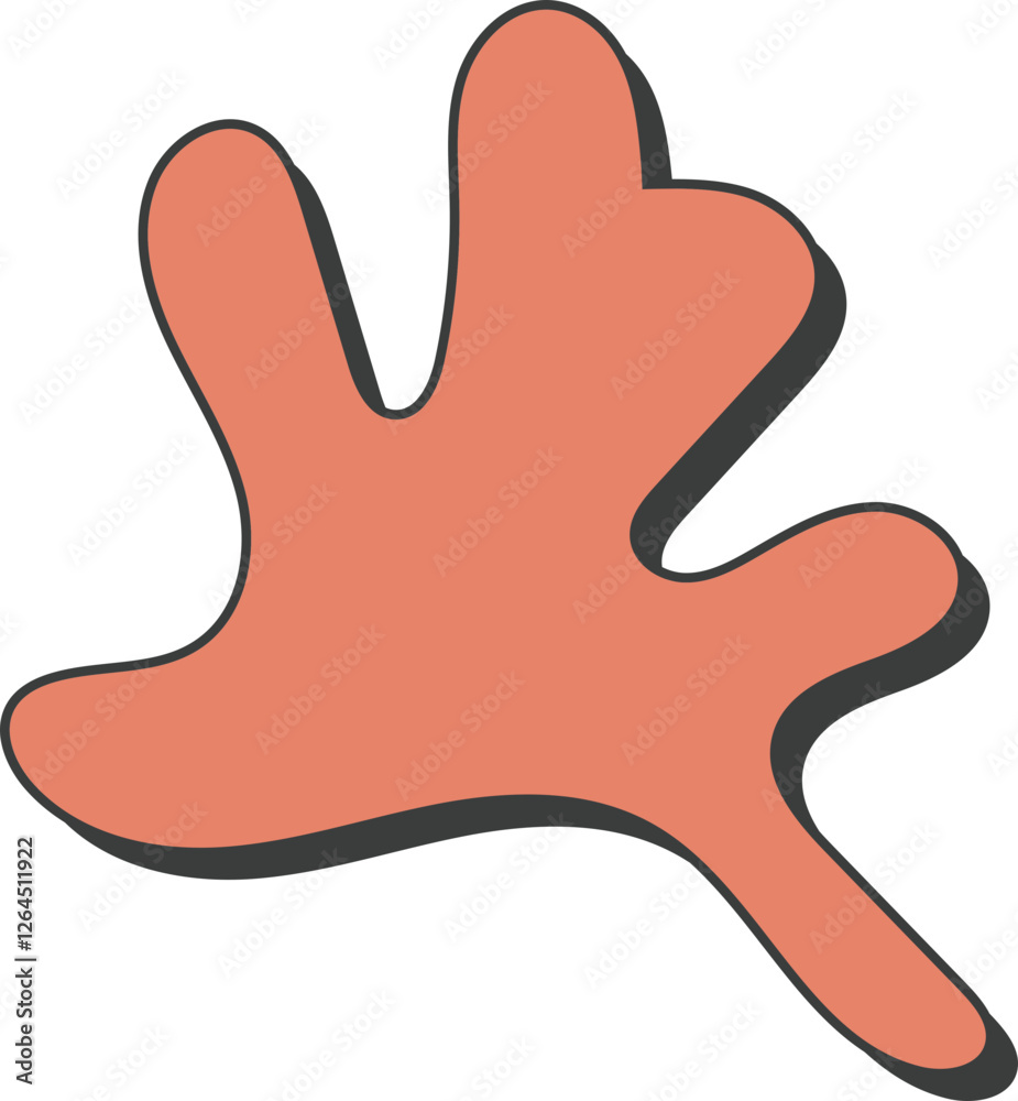 Abstract Retro Groovy Shape Element Decoration Abstract Retro Groovy Shape Element Decoration
