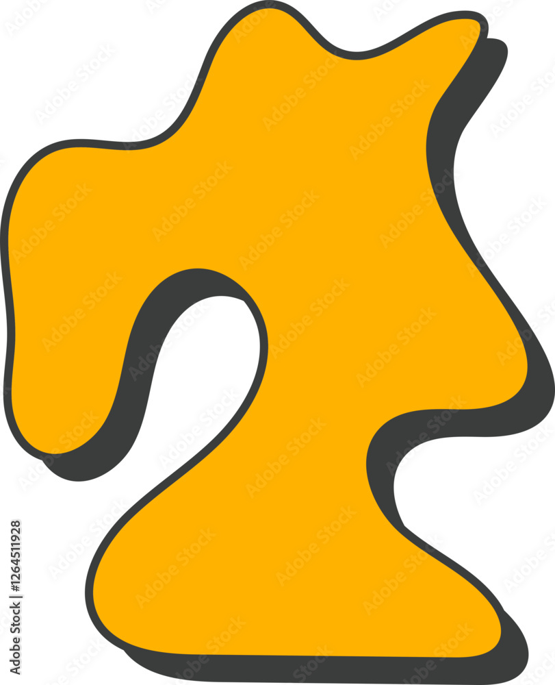 Abstract Retro Groovy Shape Element Decoration Abstract Retro Groovy Shape Element Decoration