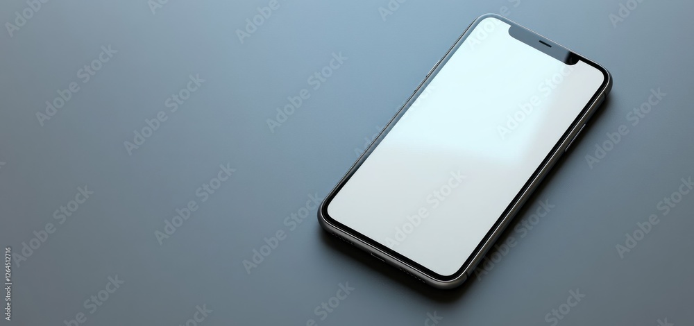 Sleek Smartphone Mockup: Modern Device on a Gray Background Sleek Smartphone Mockup: Modern Device on a Gray Background